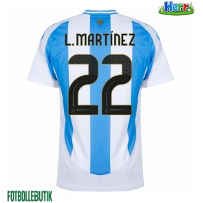Argentina Lautaro Martinez #22 Hemmatröja Copa America 2024 Kortärmad